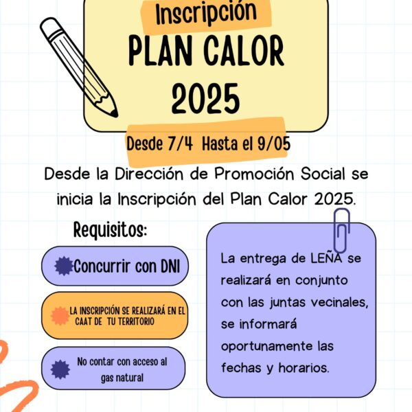 Comenzó la inscripción del Plan Calor 2025